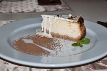 Cheesecake on a plate