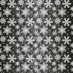 snowflake seamless pattern  on a transparent background. Vector illustration.