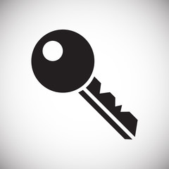House key on white background icon