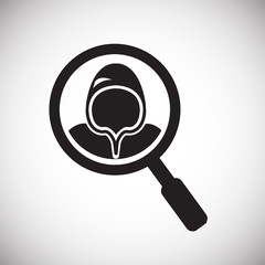 Thief on white background icon