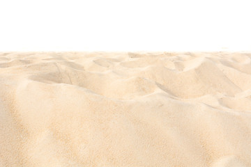 The beach sand on white background