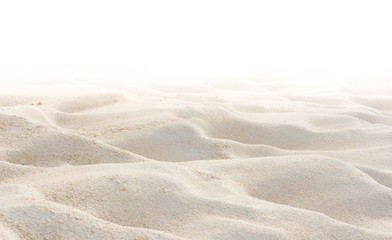 Fototapeta na wymiar The beach sand on white background