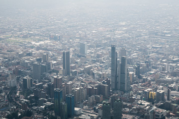 Fototapeta na wymiar Vista aérea de Bogotá