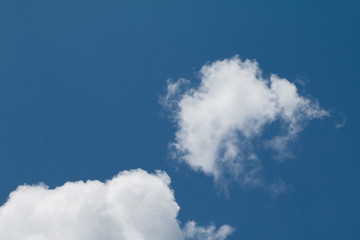 Blue sky with clouds background has space for put text or product