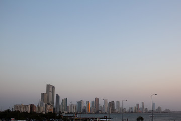 Fototapeta na wymiar Cartagena de Indias al atardecer