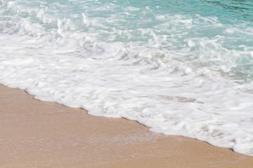 Soft wave of the sea on the beach