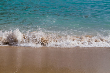 Soft wave of the sea on the beach