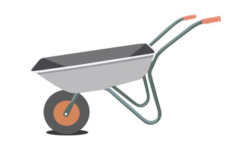 garden wheelbarrow, vector illustration