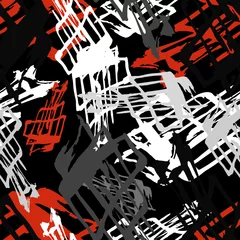 Gordijnen Helder abstract geometrisch naadloos patroon in graffitistijl. Kwaliteits vectorillustratie voor uw ontwerp © VECTOR CORPORATION