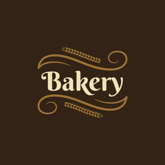 Bakery badge or label retro vector illustration.