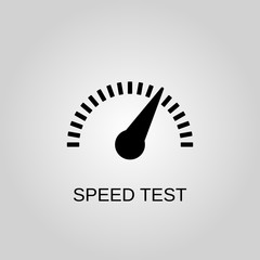Speed test icon. Speed test symbol. Flat design. Stock - Vector illustration