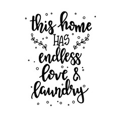 Hand drawn typography poster. Conceptual handwritten phrase Home and Family T shirt hand lettered calligraphic design. Inspirational vector