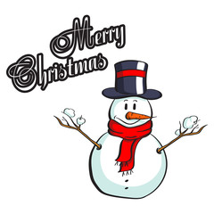 Christmas Greeting Card Snowman