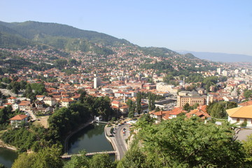 Fototapeta na wymiar Sarajevo is the capital and largest city of Bosnia and Herzegovina. Sarajevo, Bosnia and Herzegovina 08.06.2017