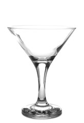 Vintage glass goblet on white background