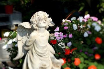 Vintage sculpture garden decoration