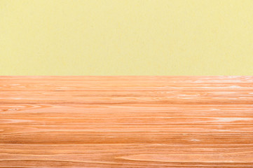 template of orange wooden floor with yellow background
