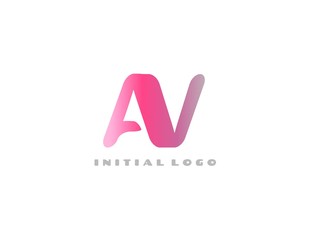 AV Initial Logo for your startup venture
