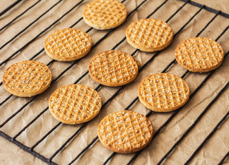 Appetizing cookies on a paper background