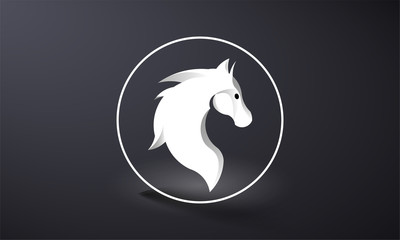 horse logo abstract