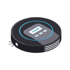 Fototapeta premium Robot vacuum cleaner. Isometric. 