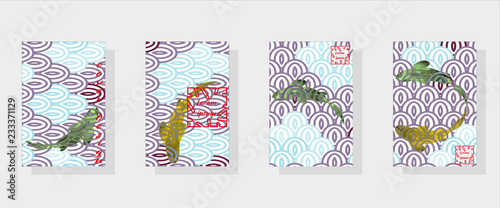 set of fashionable modern design templates for covers national