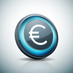 Euro Currency button illustration