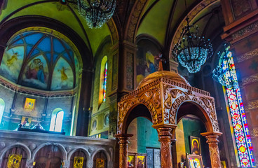 Interior of Cathedral of the Mother of God in Batumi, Georgia