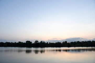 Fototapeta na wymiar beautiful Sunset river at Thailand