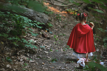little red riding hood with a wolf