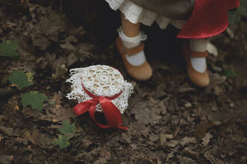 little red riding hood with a wolf