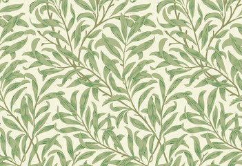 Willow Bough by William Morris (1834-1896). Original from the MET Museum. Digitally enhanced by rawpixel. - obrazy, fototapety, plakaty