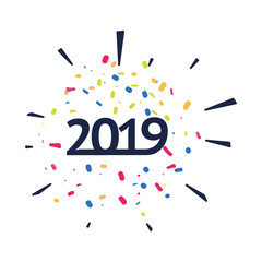new year 2019 vector