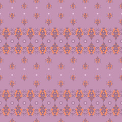 Vector Indian Ornament Dotted Beetles seamless pattern background. Perfect for fabric, scrapbooking and wallpaper projects.	