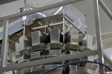 Industrial equipment and machinery at the factory of bread and sweets