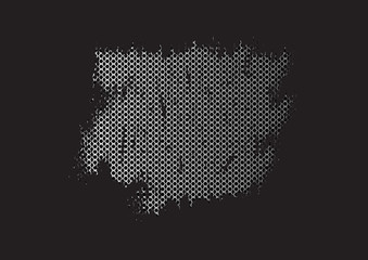 Fototapeta premium Black abstract background with dark gray hexagons. Banner grunge texture. Template frame. Place for your text. Vector illustration