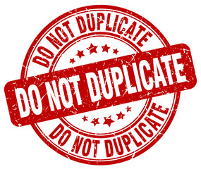 do not duplicate red grunge round vintage rubber stamp