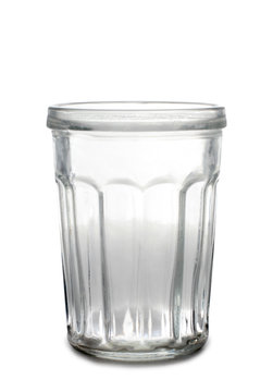 Vintage glass goblet on white background
