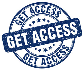 get access blue grunge round vintage rubber stamp