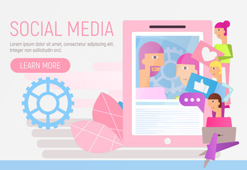 Social Media Concept Banner