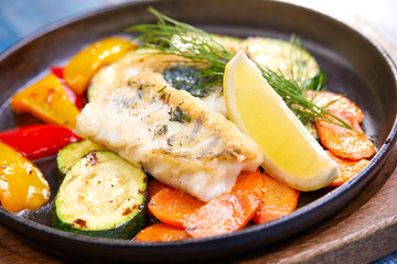 fish with vegetables