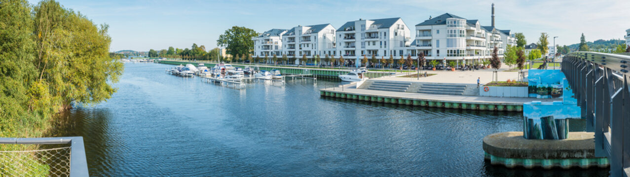 Germany, Brandenburg, Werder, Marina at the Havelauen
