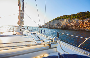 Sunset on a yacht