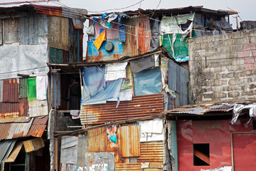 Poverty in the streets of Manila in the Philippines