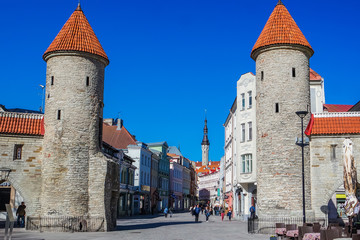 Viru Gate in Tallinn, Estonia