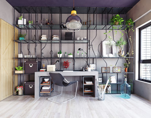 home office interior.