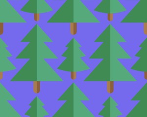 Obraz premium Seamless forest pattern with fir trees. Pattern in a swatch panel.
