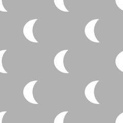 Moon abstract seamless pattern. Geometric background. Vector illustration.