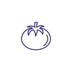 Tomato line icon. Raw food, snack, vegetable. Organic concept. Vector illustration can be used for topics like vegan, vitamin, fresh food market