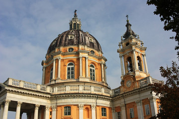 Fototapeta na wymiar Basilica of the Superga in Turin